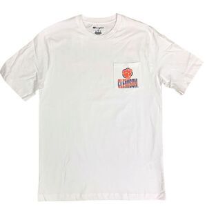Clemson Tigers/White - Champion Women's NCAA Logo Short Sleeve Chest Pocket T-Sh